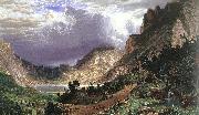 Albert Bierstadt Storm in the Rocky Mountains, Mt Rosalie oil on canvas